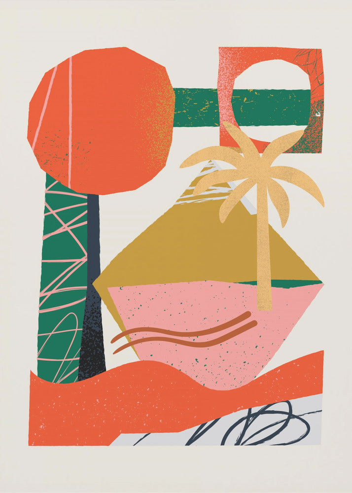 Abstract Beach Collage | Canvas