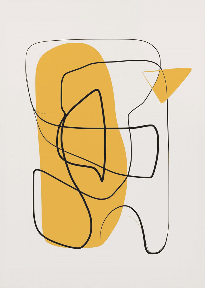 Line Abstract In Yellow | Poster