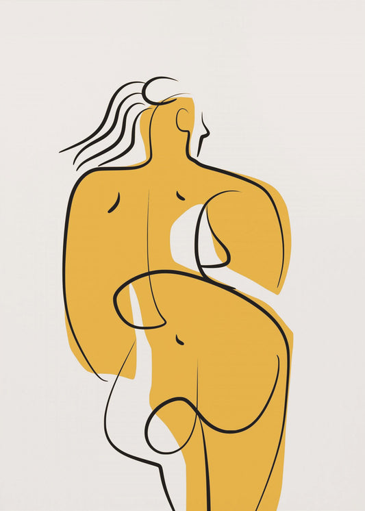 Lines and Curves In Nude | Canvas