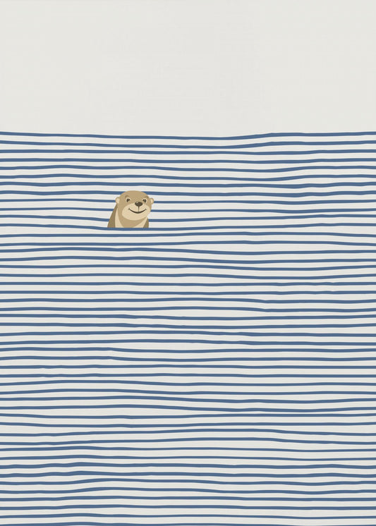 Otter in the Waves | Canvas