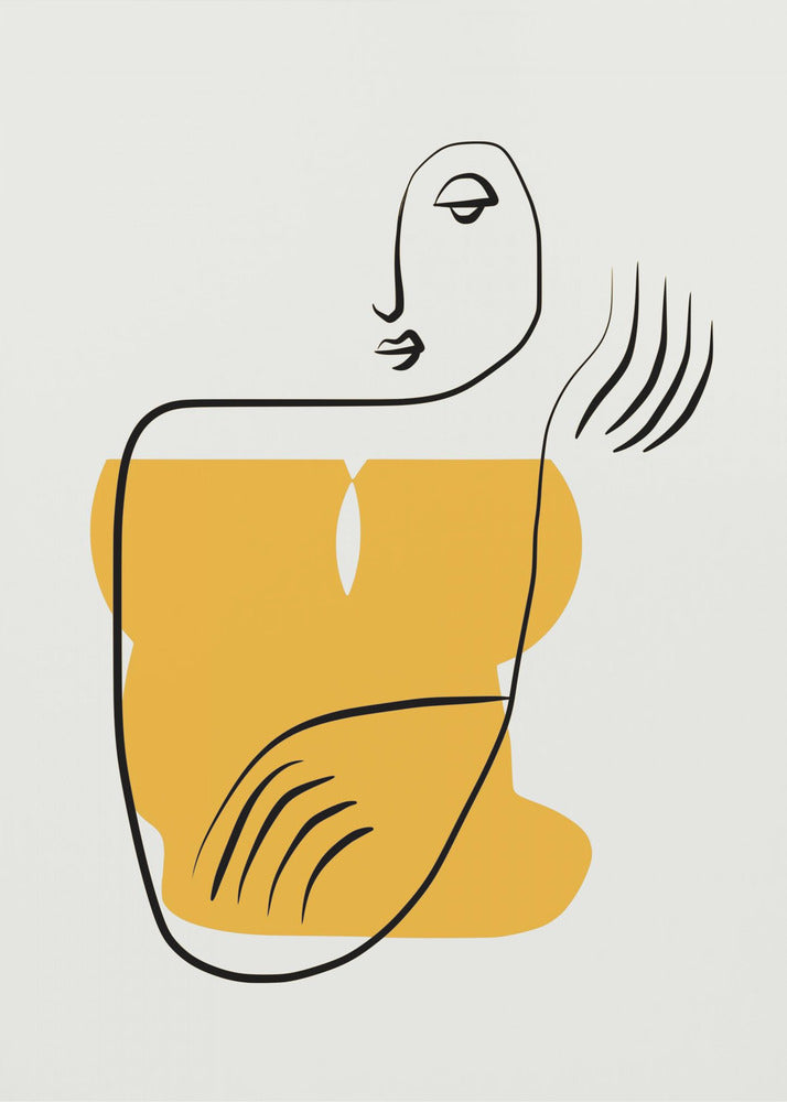 Abstract Line Drawing Of A Person | Canvas