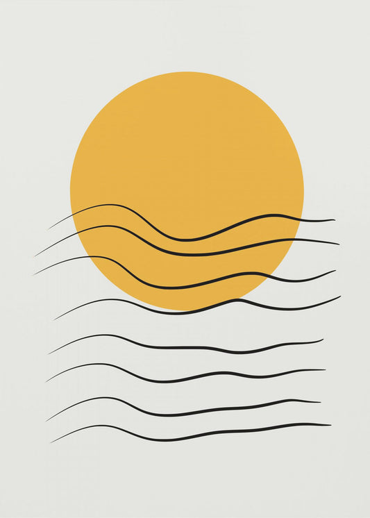 Golden Wave Sunset | Poster