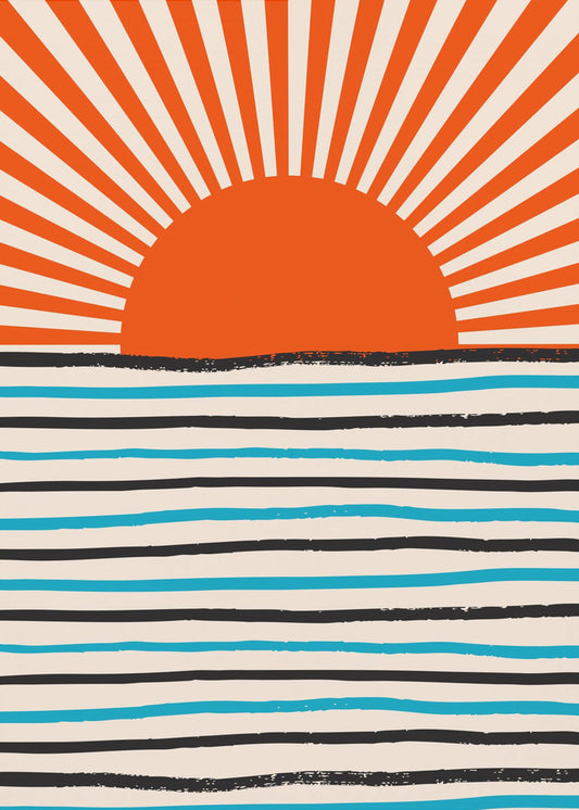 Red Sun and Sea | Poster