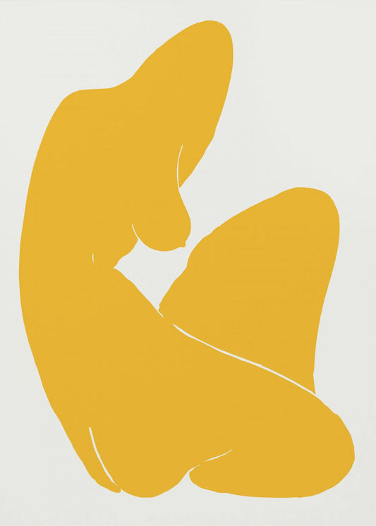 Yellow Silhouette Of A Female Figure | Poster