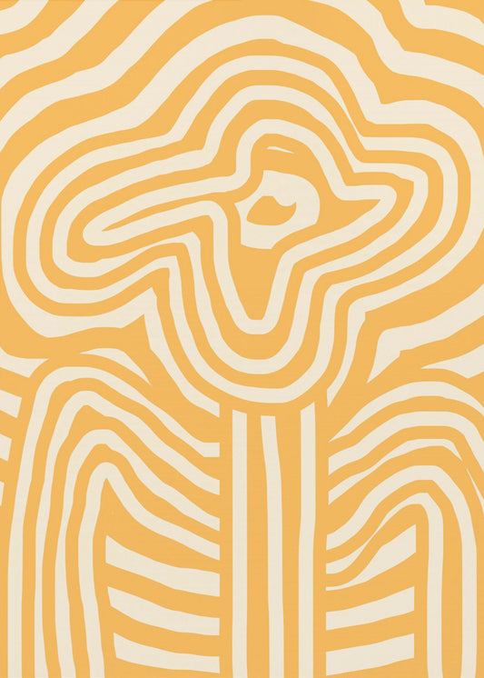 Yellow Striped Flower | Poster