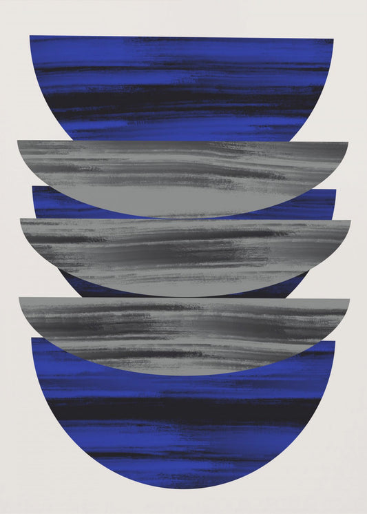 Scandinavian In Blue and Black | Poster