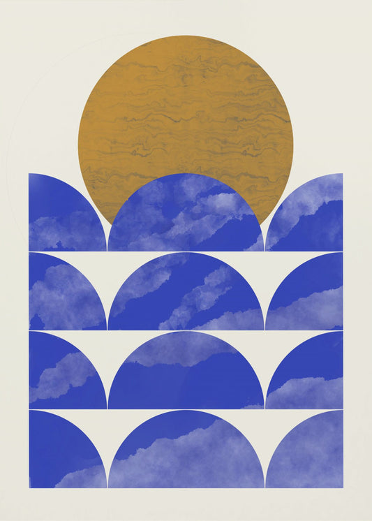 Geometrical Sunset Composition | Poster