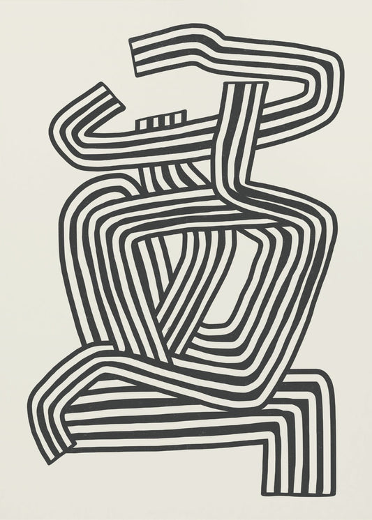 Stripe Woman Portrait | Poster