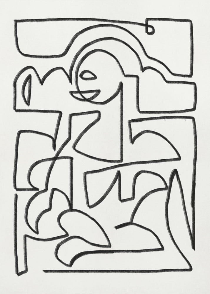 Abstract Chalk Line Art | Poster