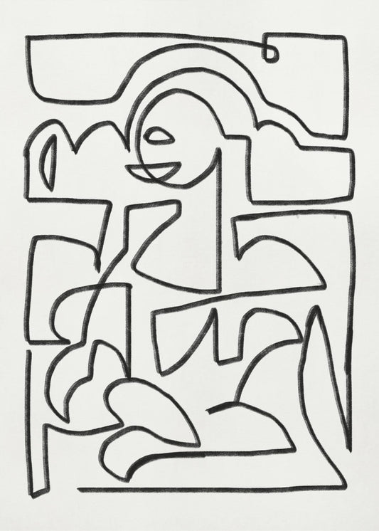 Abstract Chalk Line Art | Canvas