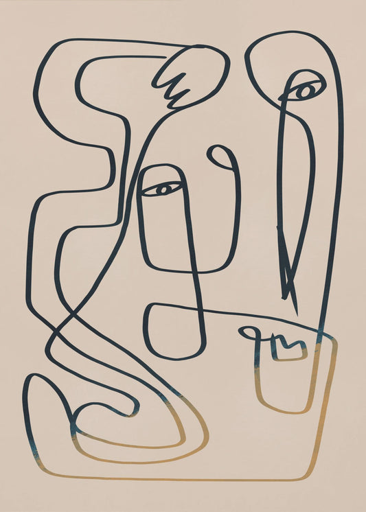 Line Art Portrait | Canvas