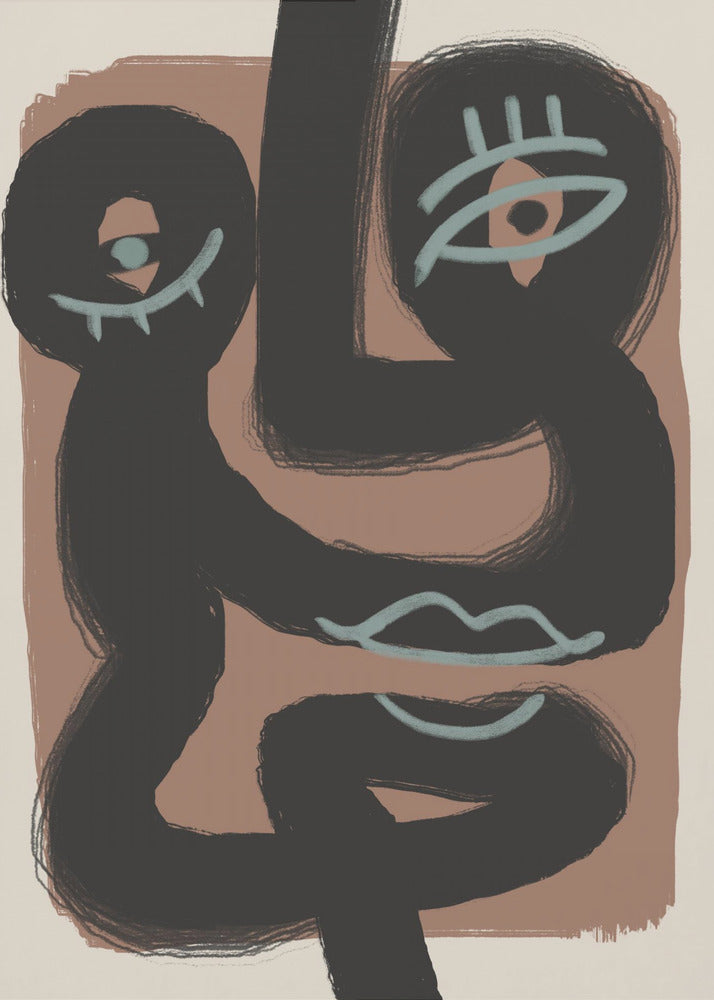 Abstract Black Portrait Pair | Canvas