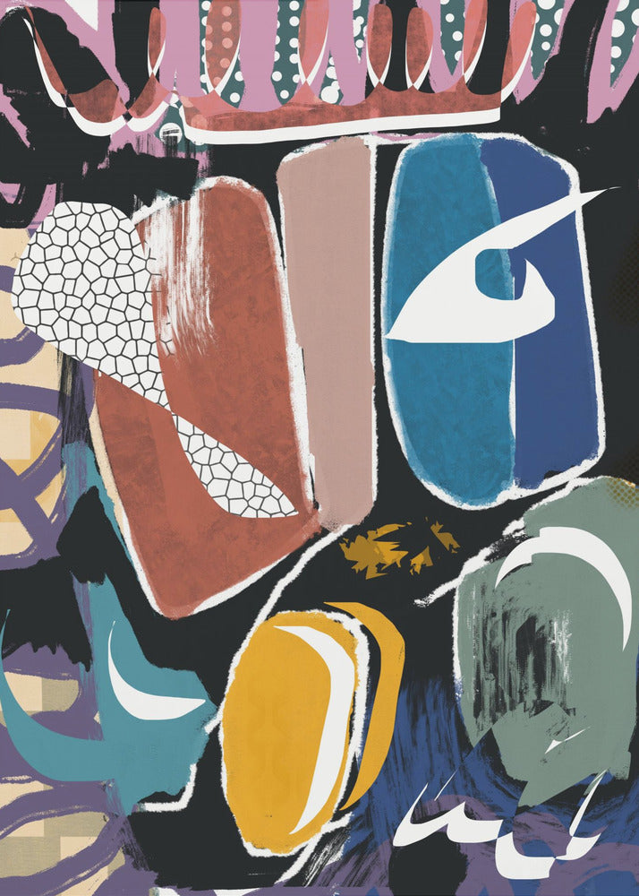 Playful Pebble Abstract | Canvas