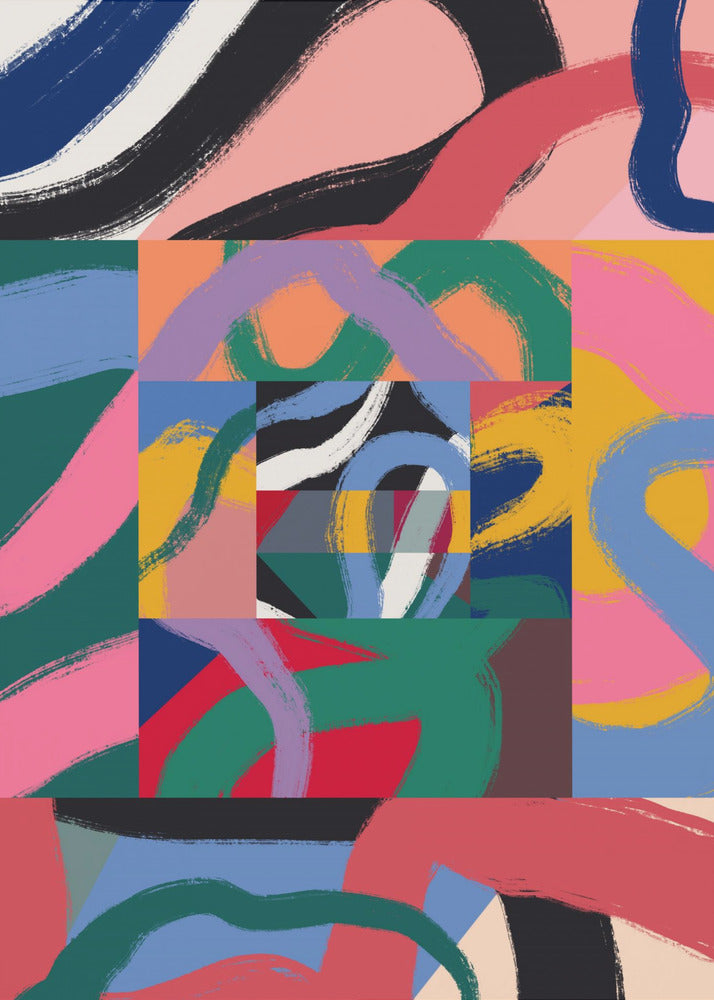 Colorful Line Ribbon Abstract | Poster