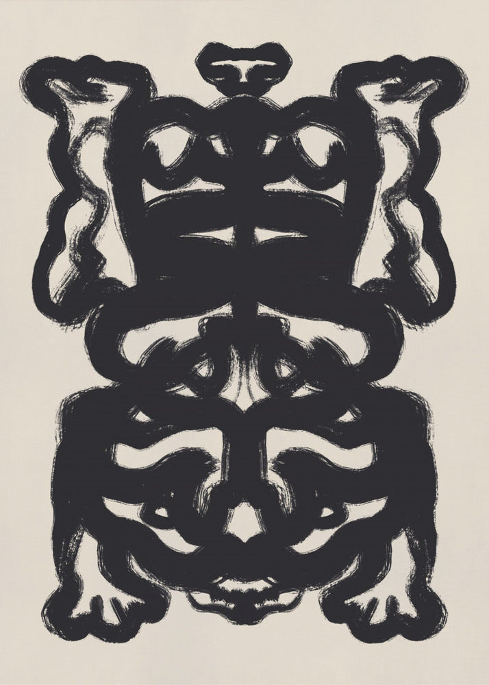 Symmetrical Black Pattern | Canvas