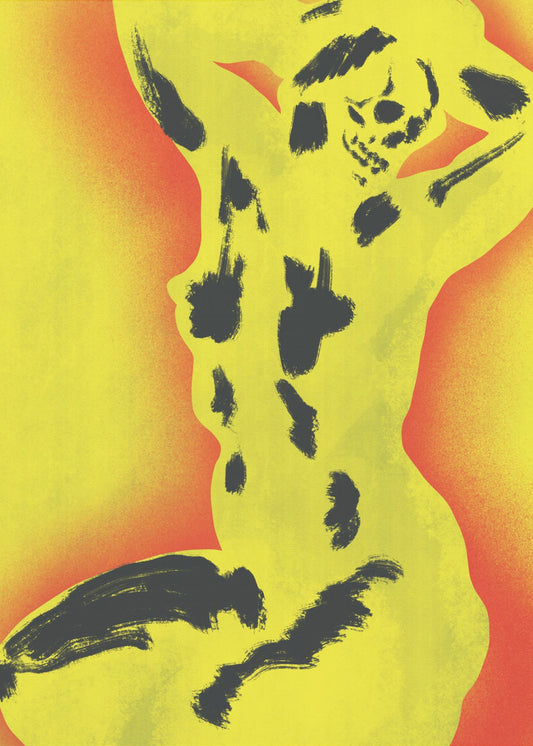 Yellow Skull Nude | Poster