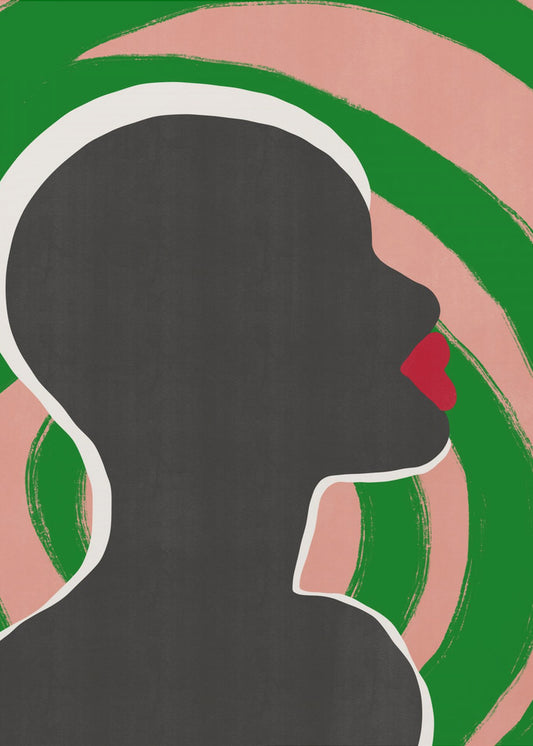 Anonymous Portrait In Green Spiral | Poster