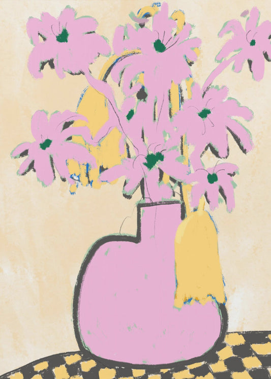 Pink Flowers In A Vase | Poster