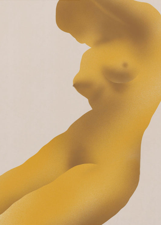 Golden Color Nude Abstract | Poster