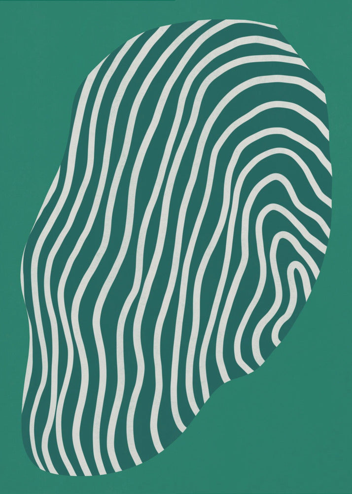 Line art confined in space-green | Poster