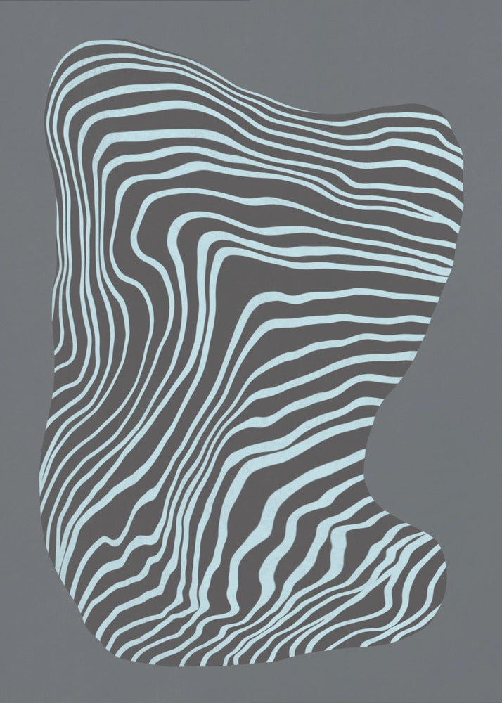 Line art confined in space-grey | Canvas