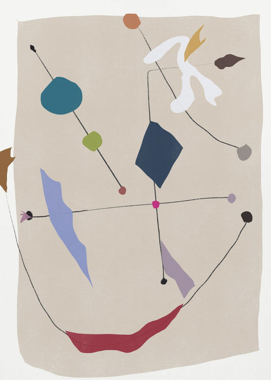 Minimalistic Lines and Colorful Shapes | Poster