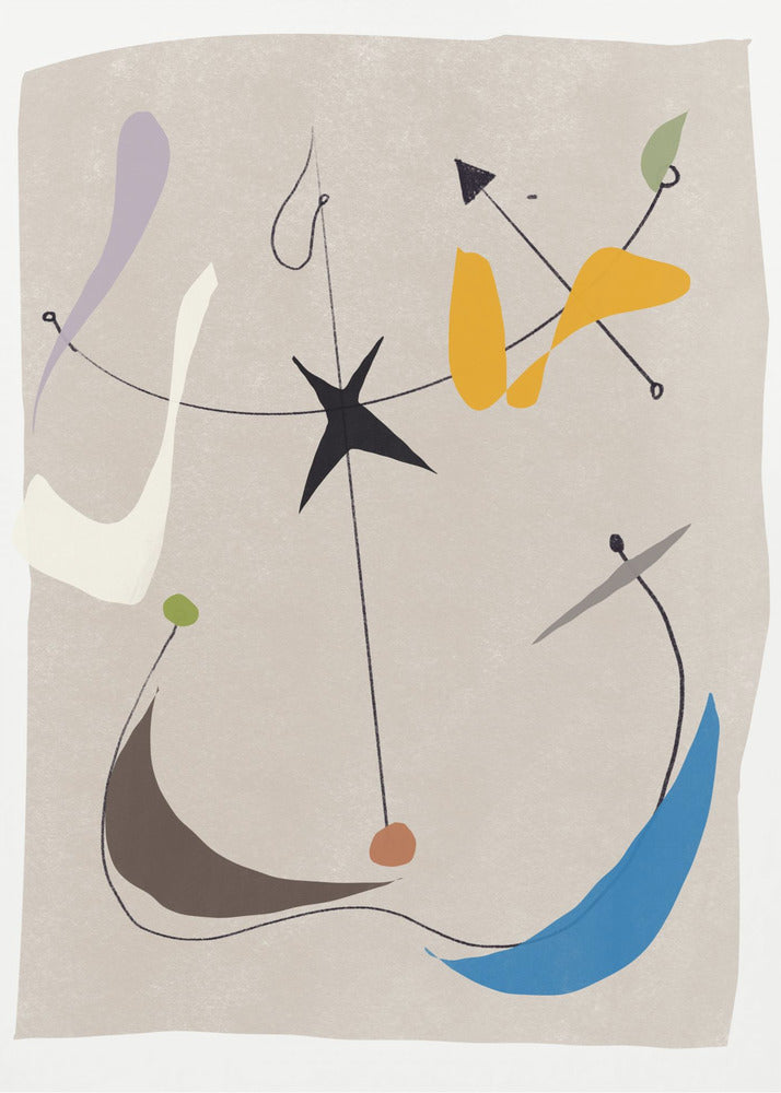 Minimalistic Lines and Colorful Shapes | Canvas