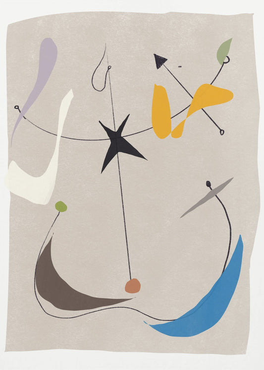 Minimalistic Lines and Colorful Shapes | Canvas