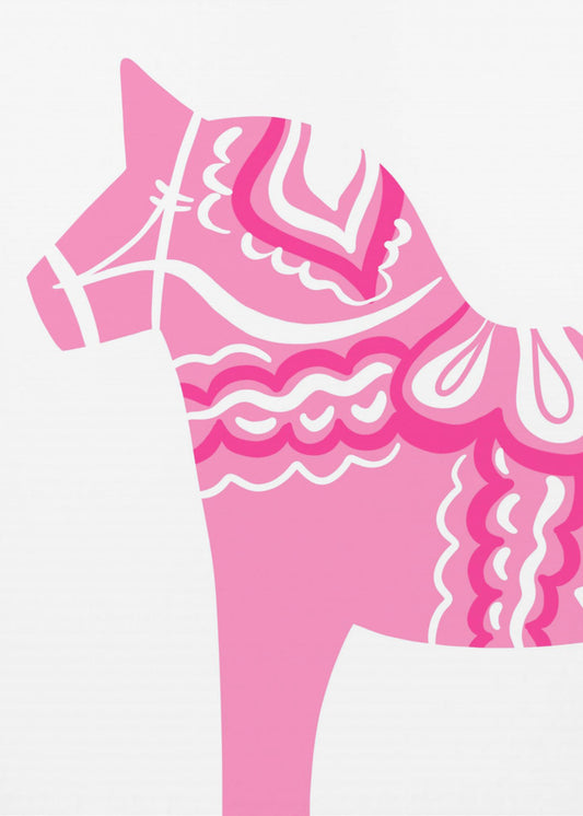 Pink Dala Silhouette | Canvas