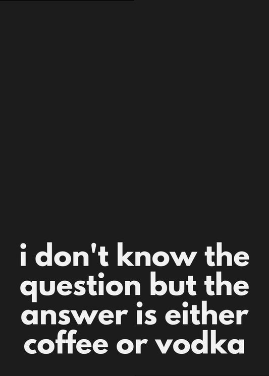 Coffee or Vodka Dilemma | Canvas