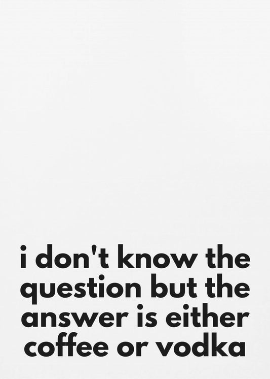 Coffee or Vodka Dilemma | Canvas