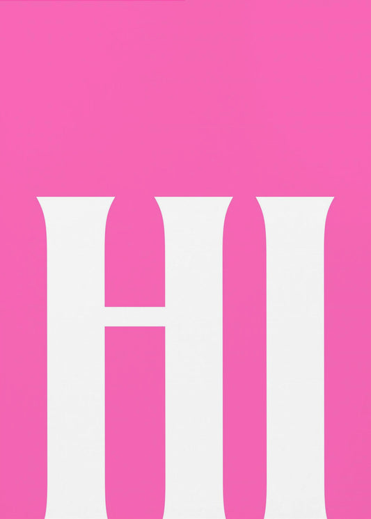 Bold Pink Greeting | Canvas