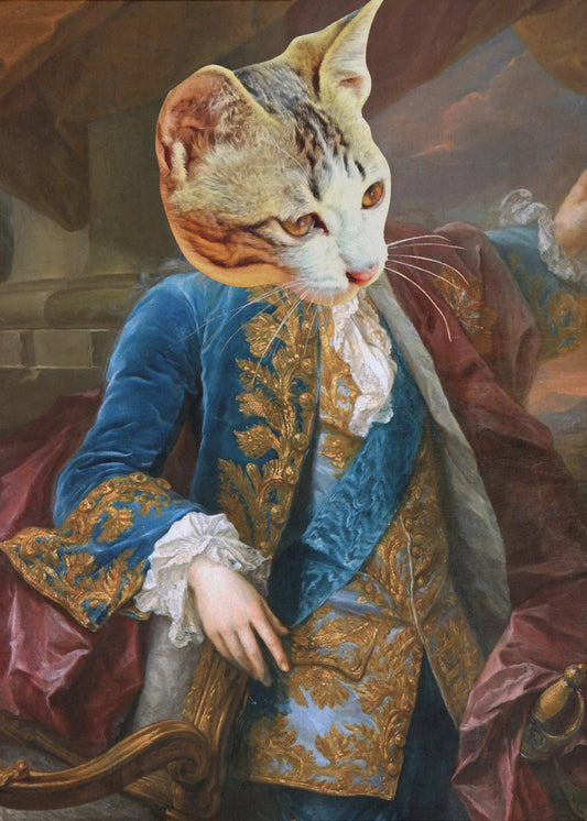 Regal Feline Pose | Canvas