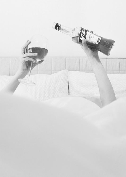 Aperol In Bed B&w | Poster