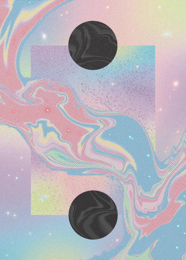 Black Hole Pastel Cosmos | Poster