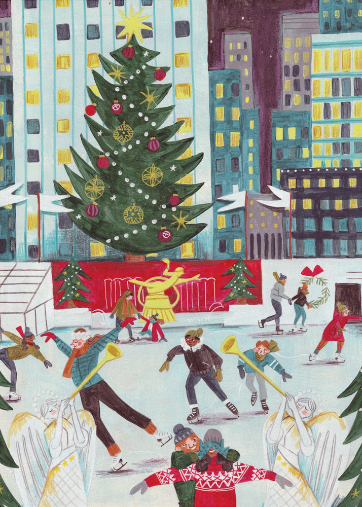 Ice skating at Rockefeller center | Canvas