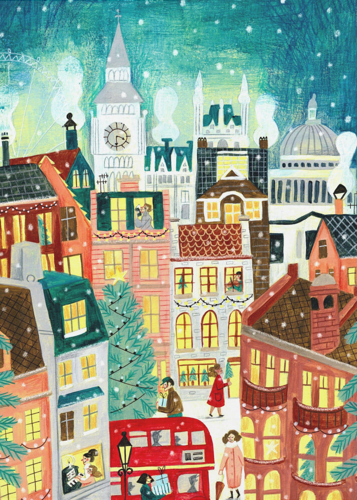 Christmas London in the snow | Canvas