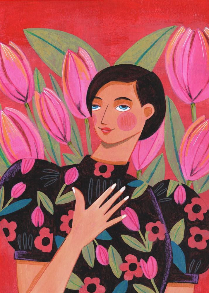 Abstract Modern Woman Portrait | Canvas