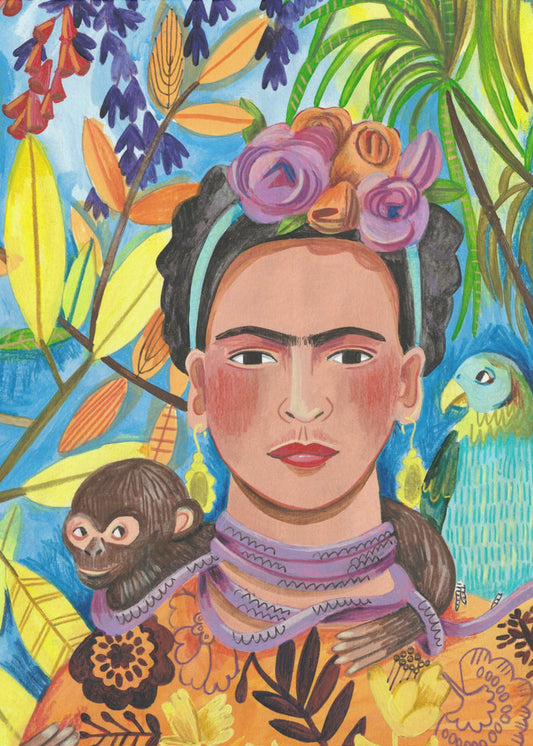 Frida and her parrots | Poster