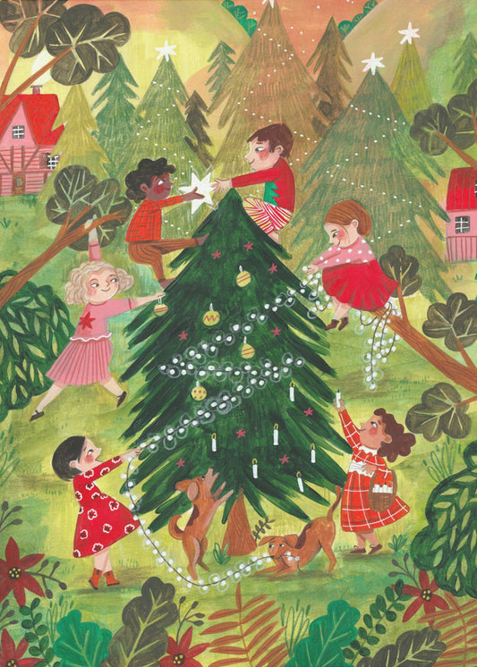 Decorating the Christmas tree | Poster