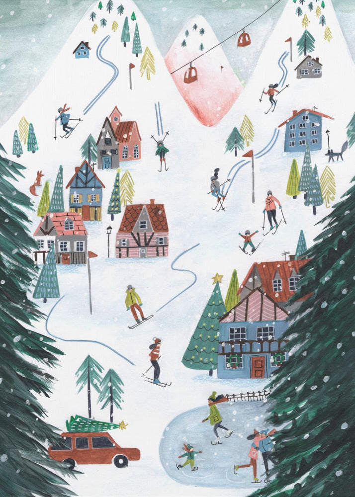 Nordic Skiing in the mountains at Christmas | Canvas