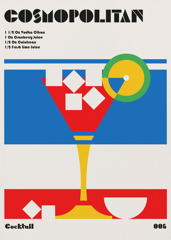 Cosmopolitan Bauhaus Cocktail | Poster