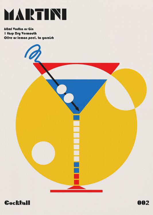 Martini Bauhaus Cocktail | Poster