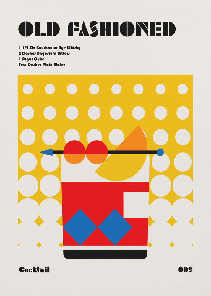Old Fashioned Bauhaus Cocktail | Poster