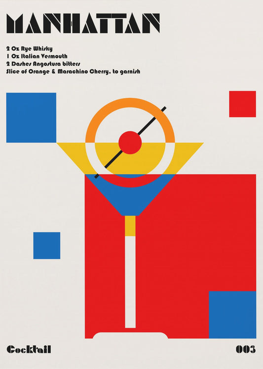 Manhattan Bauhaus Cocktail | Poster