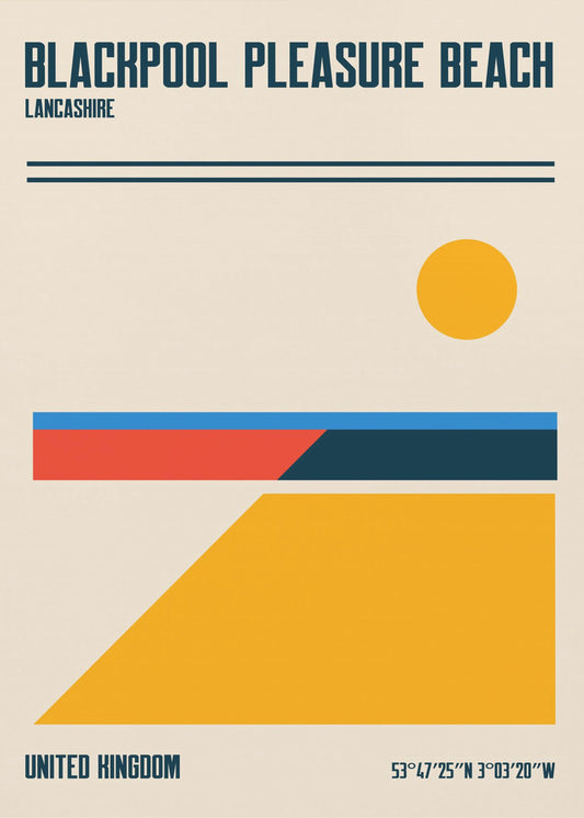 Blackpool Pleasure Beach Travel Poster | Canvas