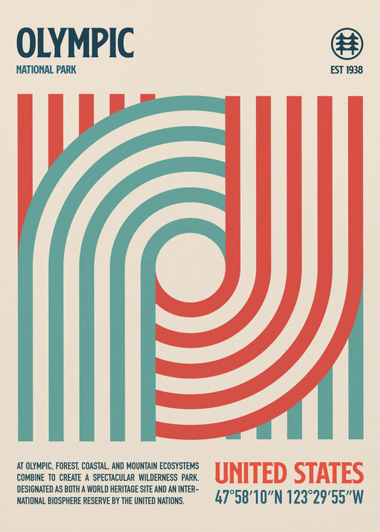 Olympic National Park Travel Poster | Poster