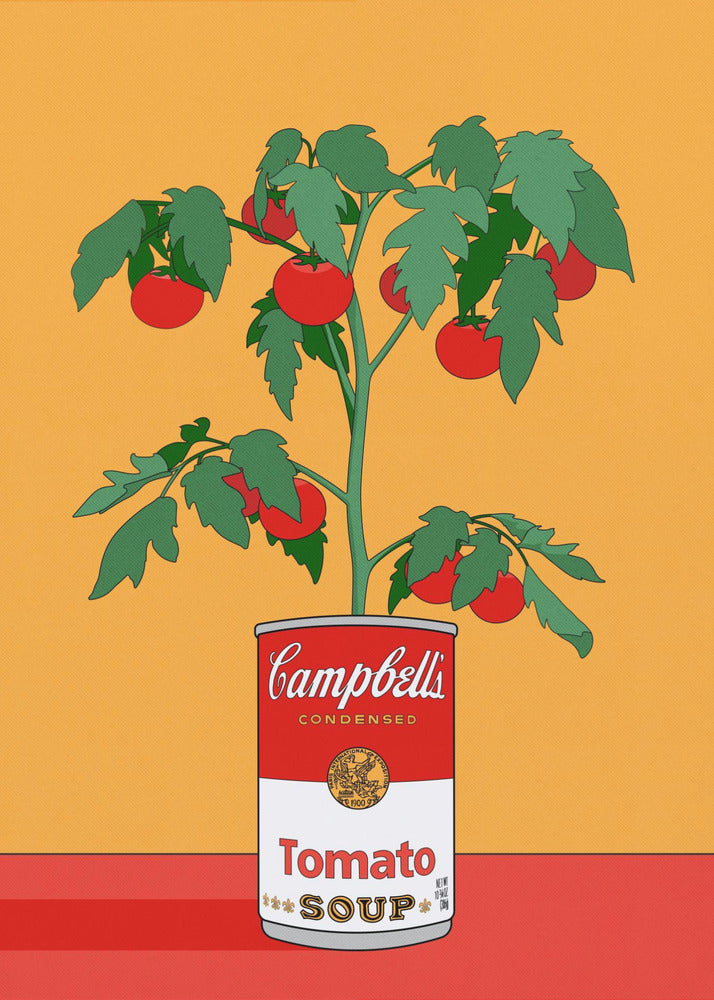 Campbells Soup Tomato Plant Retro Illustration | Poster