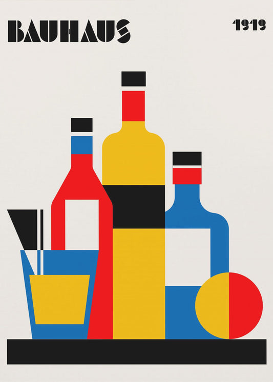 Bauhaus Wine Print | Canvas