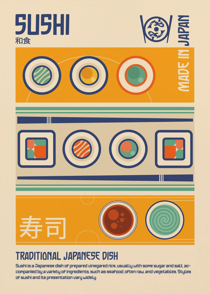 Sushi Japanese Food Print | Poster